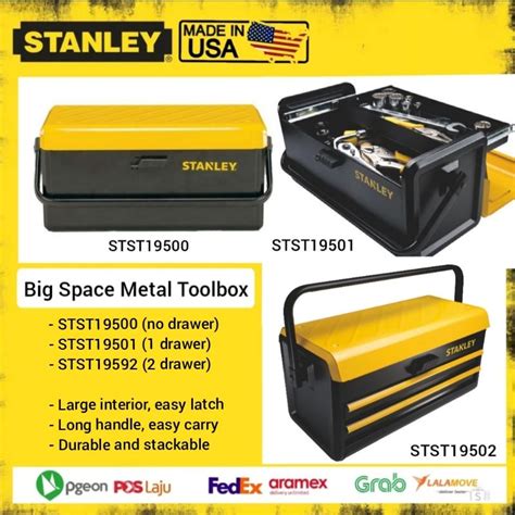 stanley metal tool box stst19500|STANLEY STST19502 .